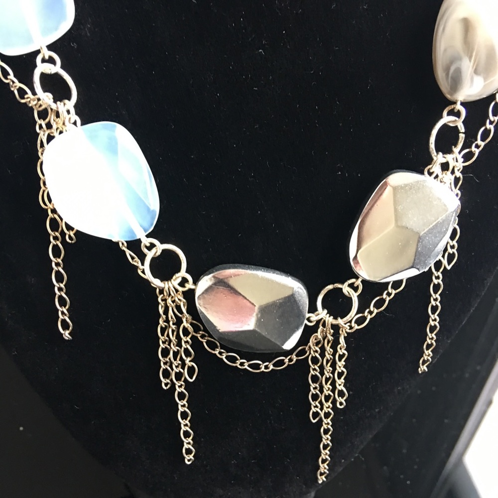 Moonstone Chains Statement Necklace - image 2